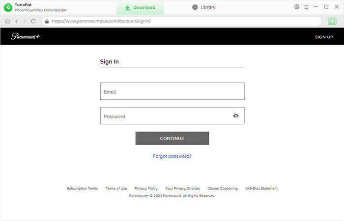 log into Paramount Plus