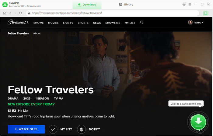 search for Paramount Plus movie or show
