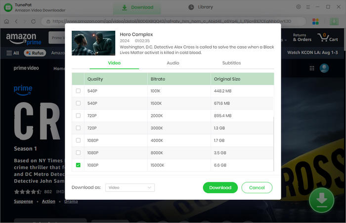 choose advanced settings for prime video