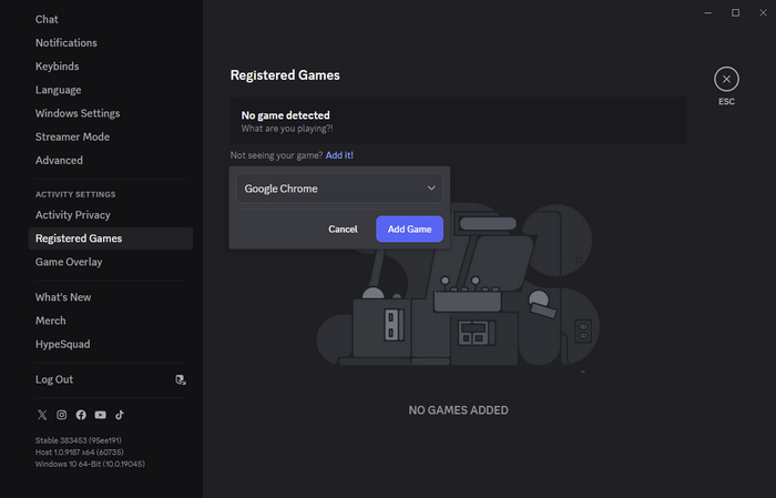 add netflix as a registered game on discord