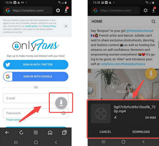 download onlyfans videos on android