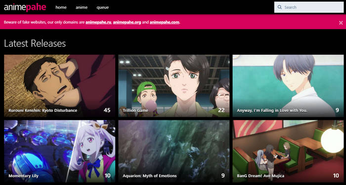 unblocked anime websites : animepahe