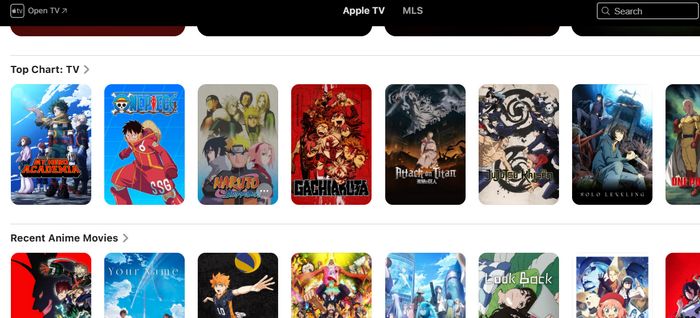 anime dub website: Apple TV