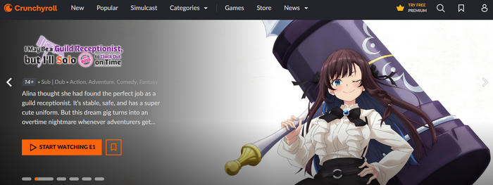 anime sites unblocked : crunchyroll