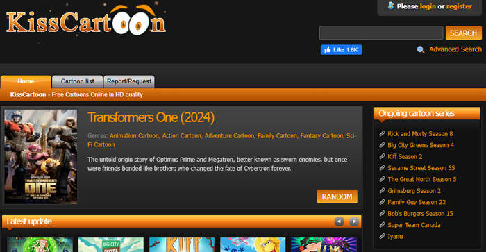 watch cartoons online website : kisscartoon