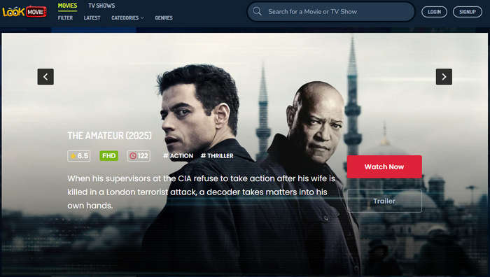 movie sites unblocked for school: lookmovie