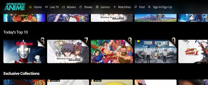 anime dub website: retrocrush