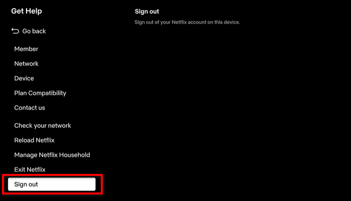 sign out netflix on smart tv