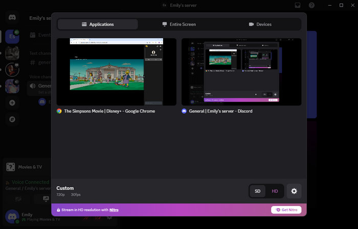 how to stream disney plus on discord via flickcall