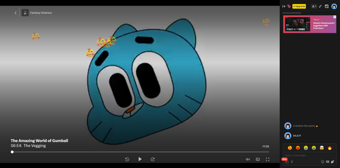 amazon prime watch party tool : teleparty