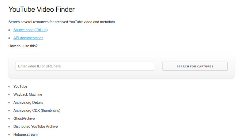 youtube video finder