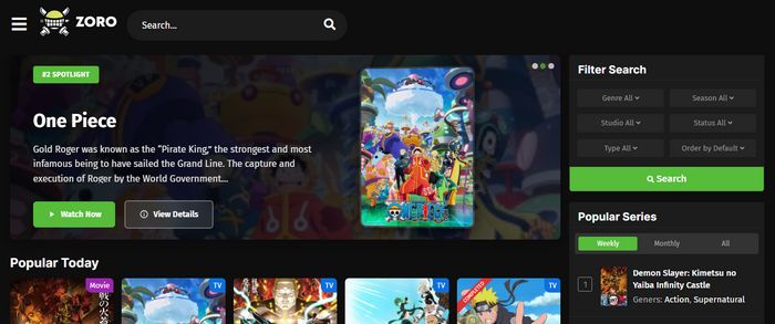 anime dub website: Zoro.to