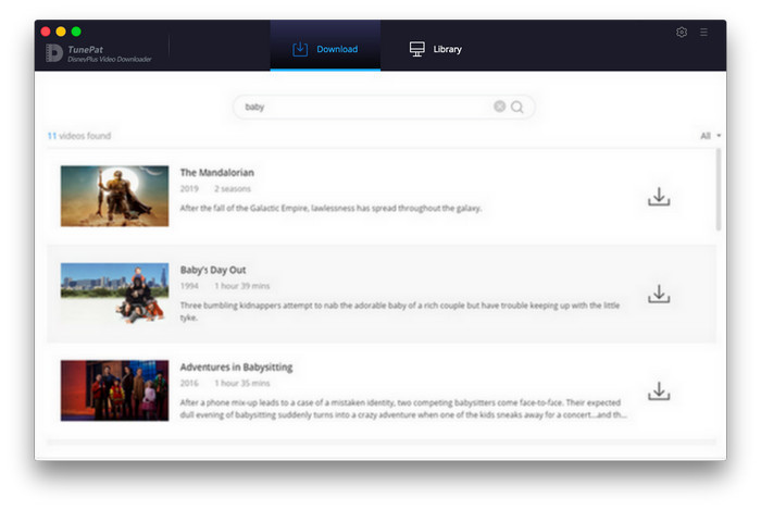 search for Disney Plus videos 