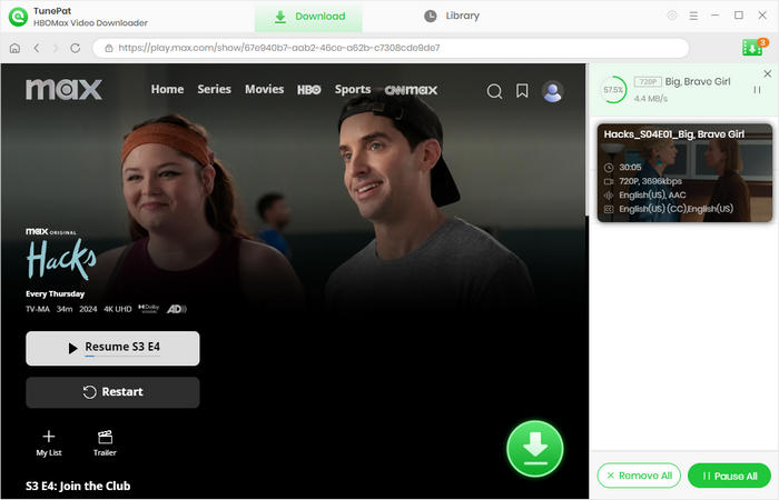 download video from max