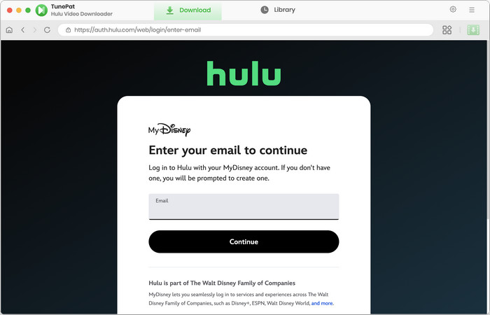 sign in to hulu