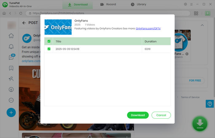 choose onlyfans video