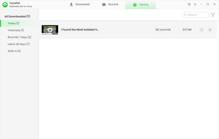 video record history