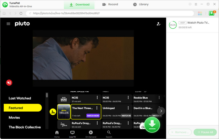 download video from pluto tv