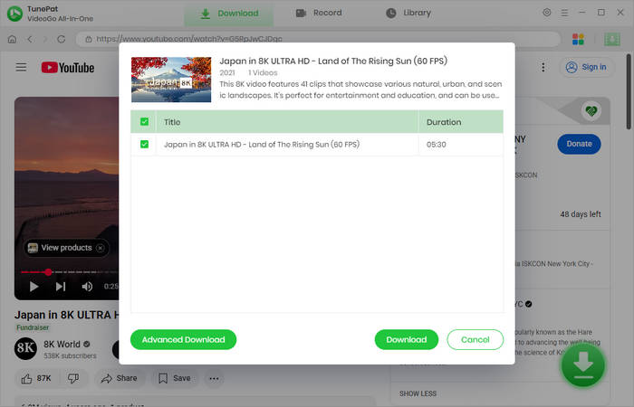 select your favorite youtube videos to download on pc
